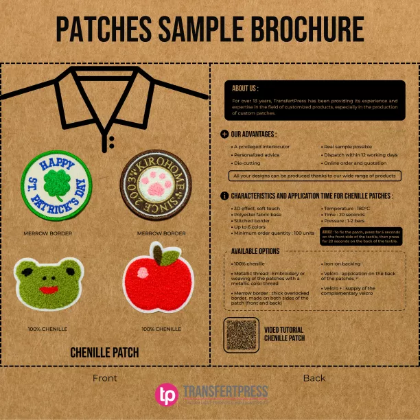 Chenille patch sample brochure