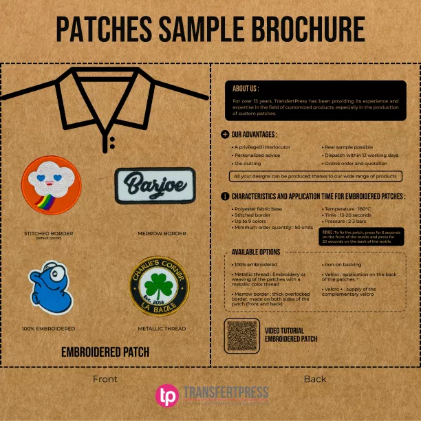 Embroidered patch sample brochure