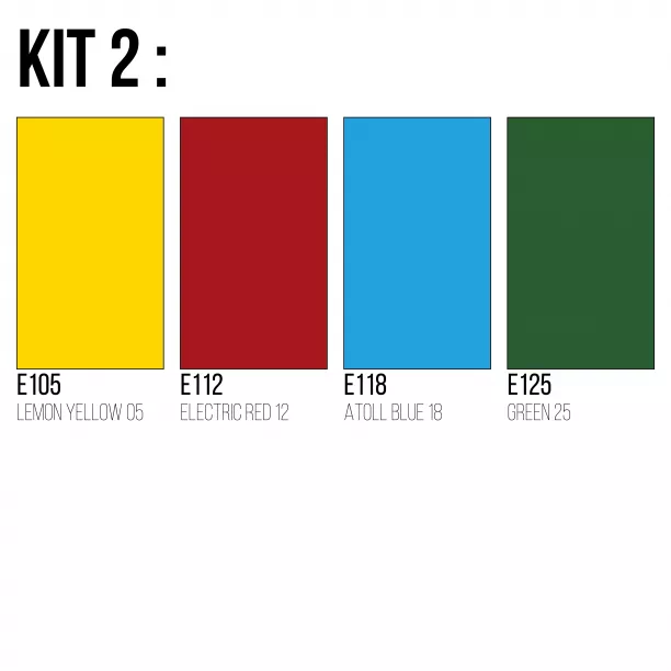 FlexCut roll kits (5 meters) including colors