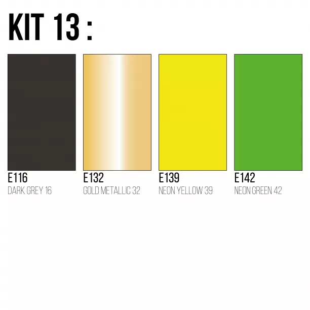 FlexCut roll kits (5 meters) including Metallic / Neon