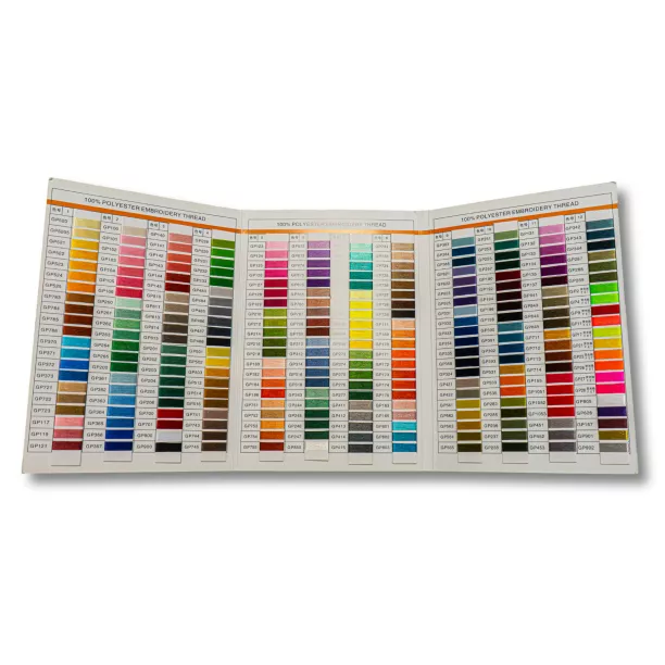 Thread Color Chart for Embroidered Patches