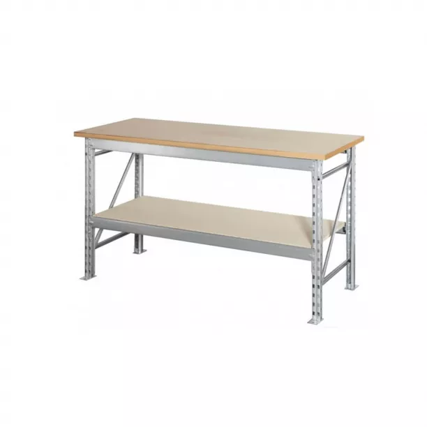 Worktable with lower shelf
