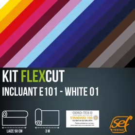 FlexCut Roll Kit (3m-Width 50cm) including E101 - WHITE