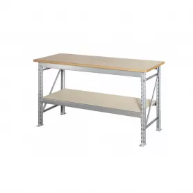 Worktable with lower shelf