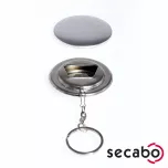 Secabo blank badges with bottle opener